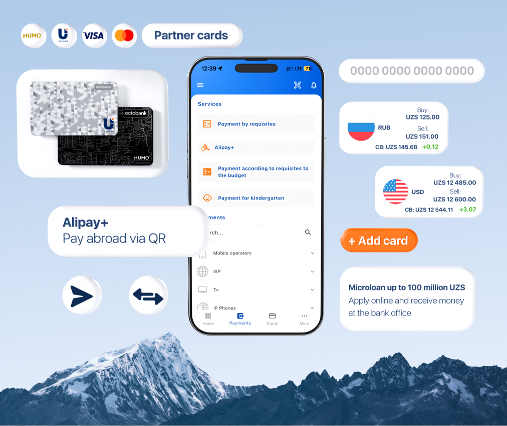 Make international transfers using the Octo-mobile app